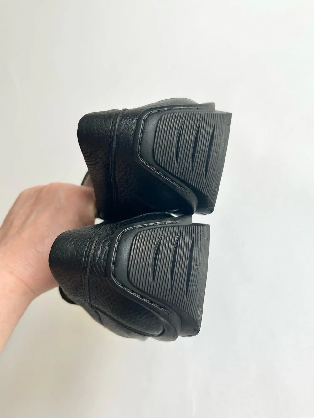 Men’s Ecco Black Genuine Leather Driver Loafers Rubber Outsole size EUR46 US13